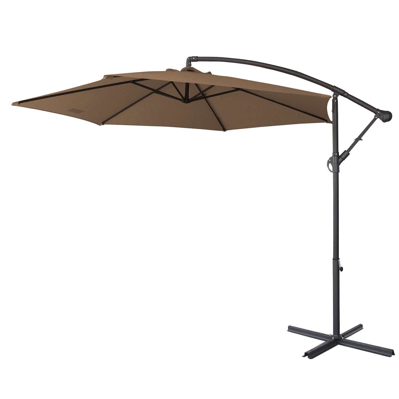 Milano Outdoor - Outdoor 3 Meter Hanging and Folding Umbrella - Latte