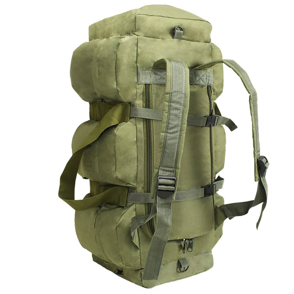 3-in-1 Army-Style Duffel Bag 90 L Olive Green