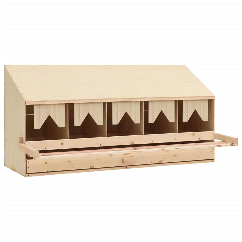 Chicken Laying Nest 5 Compartments 117x33x54 cm Solid Pine Wood