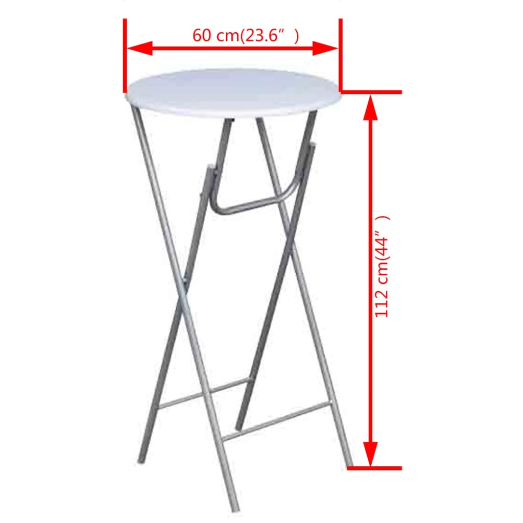 Bar Tables 4 pcs with MDF Tabletop White