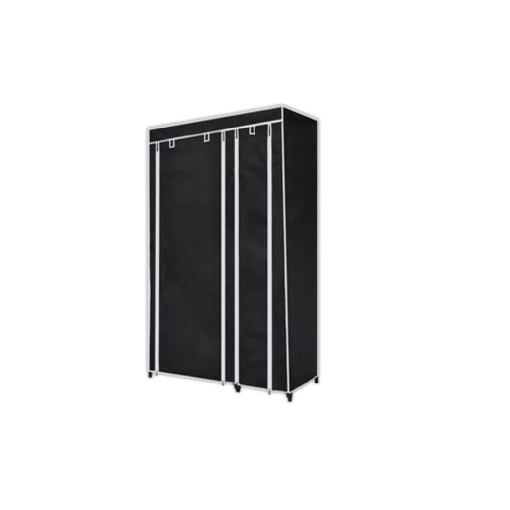 Folding Wardrobe Black 110 x 45 x 175 cm