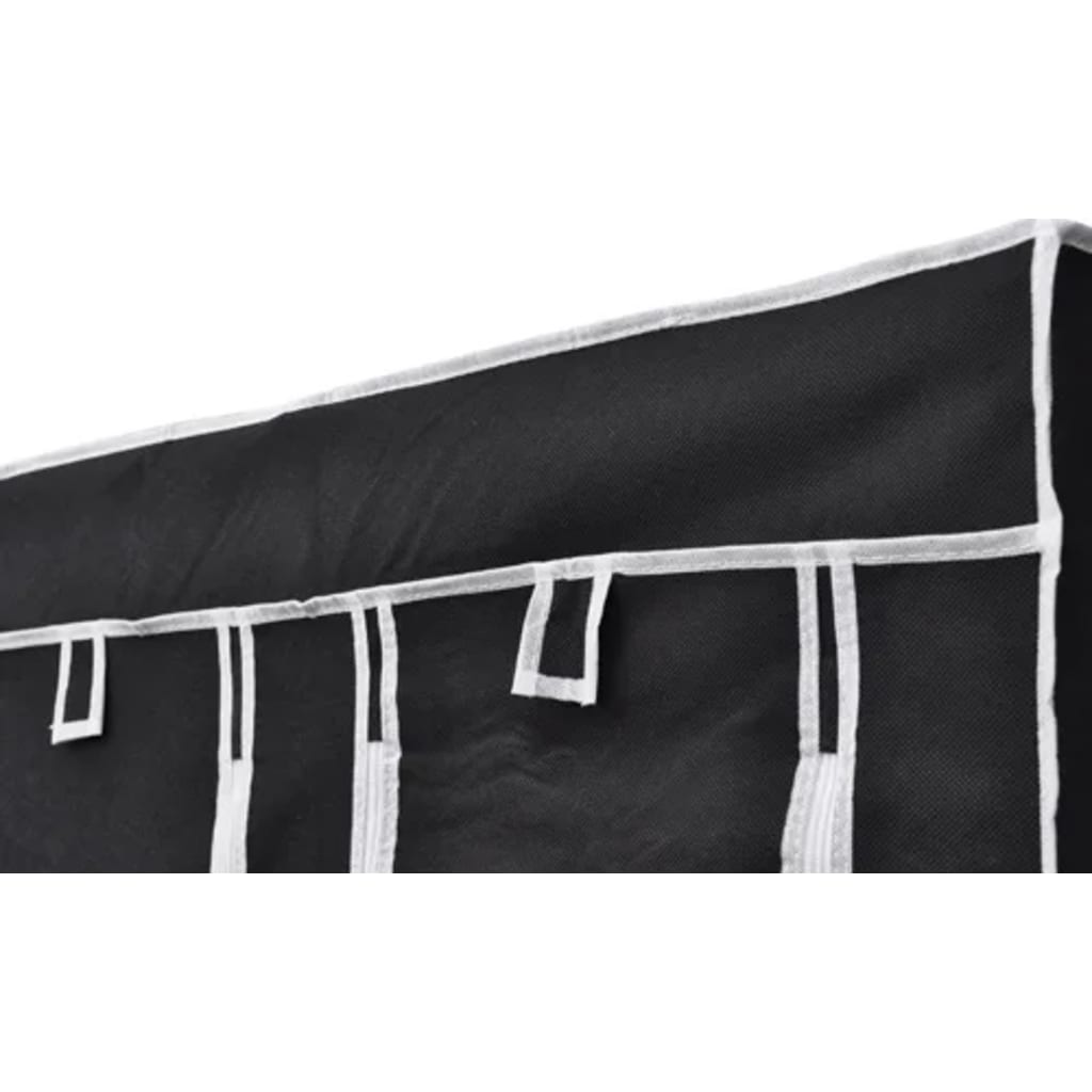 Folding Wardrobe Black 110 x 45 x 175 cm