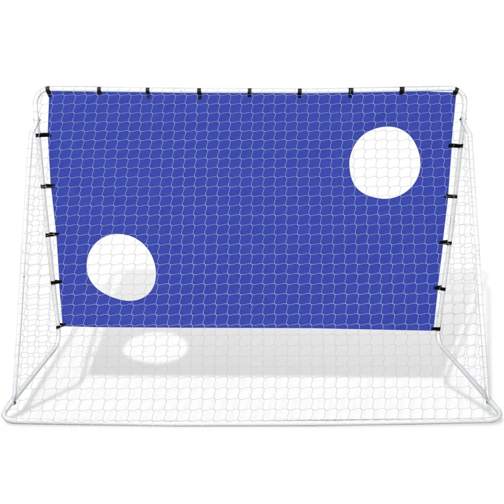 Soccer Goal with Aiming Wall Steel 240 x 92 x 150 cm High-quality