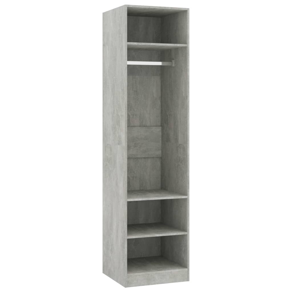 Wardrobe Concrete Grey 50x50x200 cm Engineered Wood