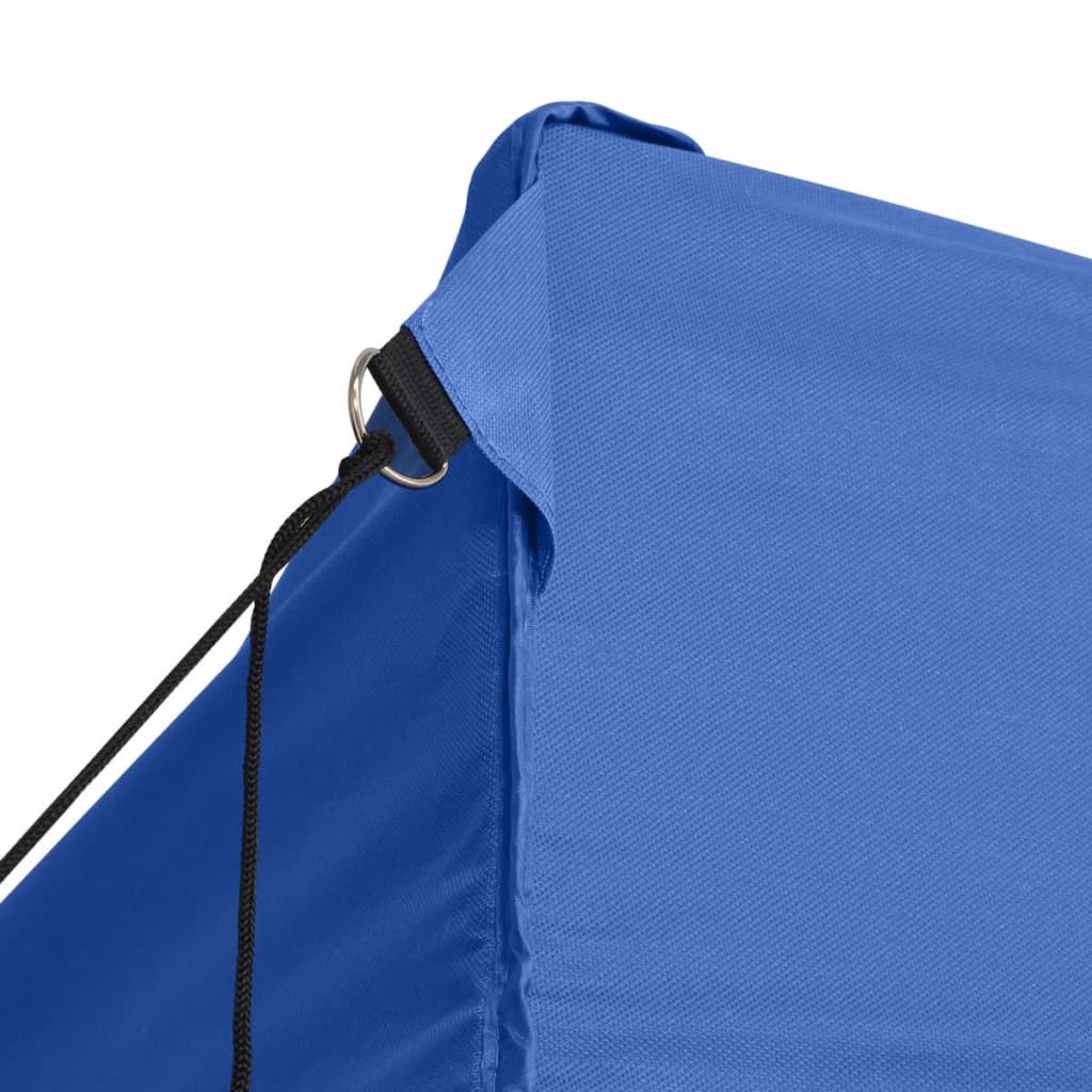 Professional Folding Party Tent with 4 Sidewalls 3x6 m Steel Blue