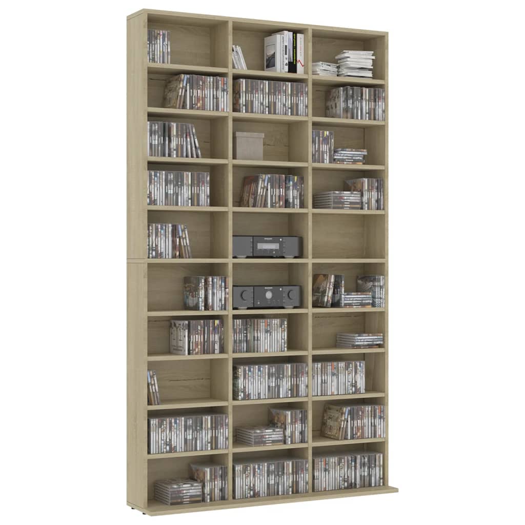 CD Cabinet Sonoma Oak 102x16x177.5 cm Engineered Wood