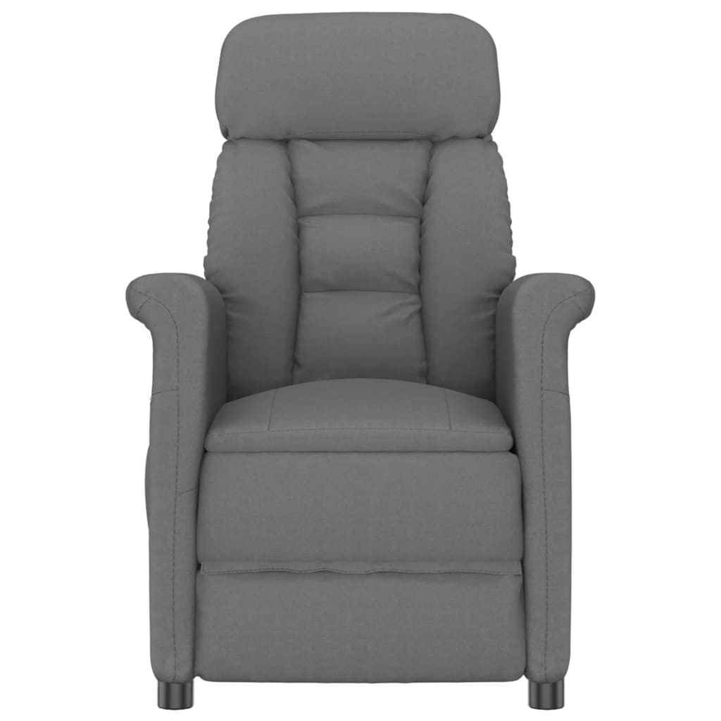 Massage Chair Dark Grey Faux Suede Leather