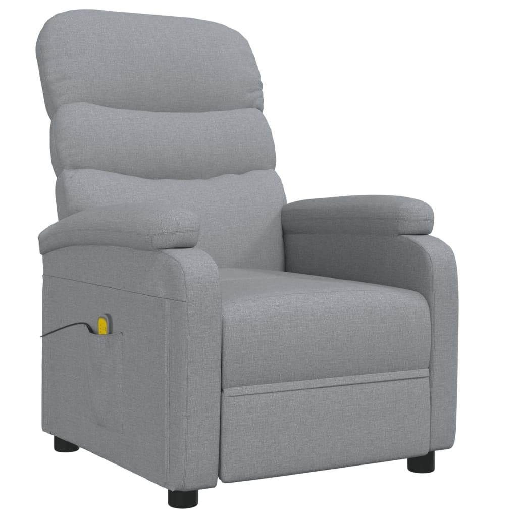 Massage Chair Light Grey Fabric