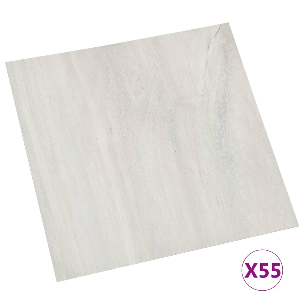Self-adhesive Flooring Planks 55 pcs PVC 5.11 m² Cream