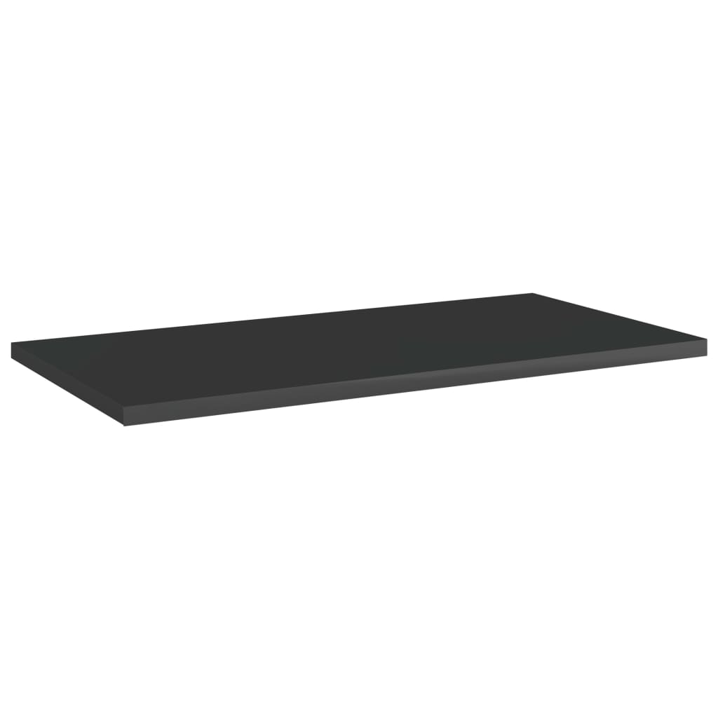 Bookshelf Boards 4 pcs High Gloss Black 60x30x1.5 cm Engineered Wood