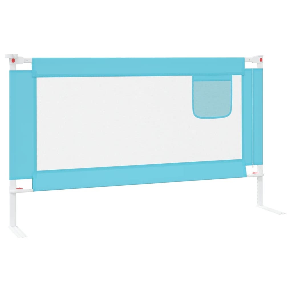 Toddler Safety Bed Rail Blue 140x25 cm Fabric
