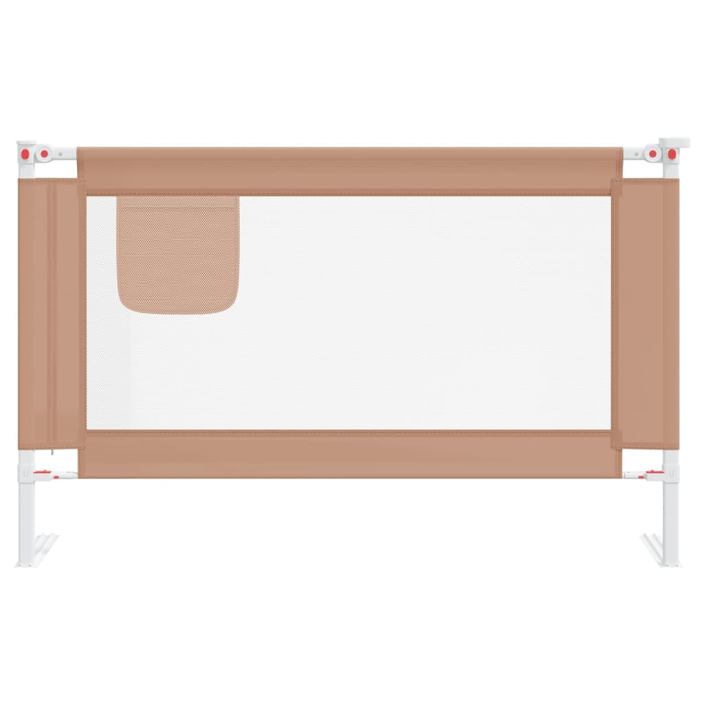 Toddler Safety Bed Rail Taupe 120x25 cm Fabric