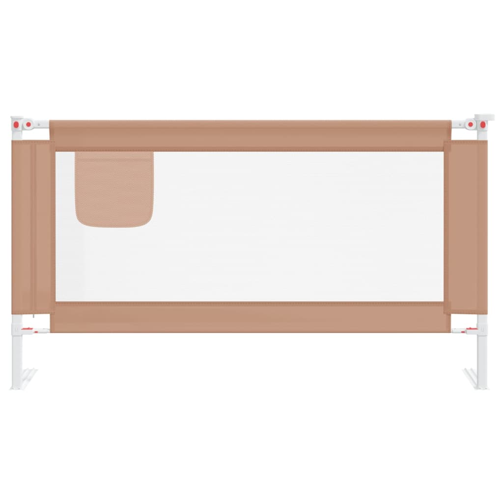 Toddler Safety Bed Rail Taupe 150x25 cm Fabric