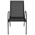 Garden Chairs 4 pcs Steel and Textilene Black