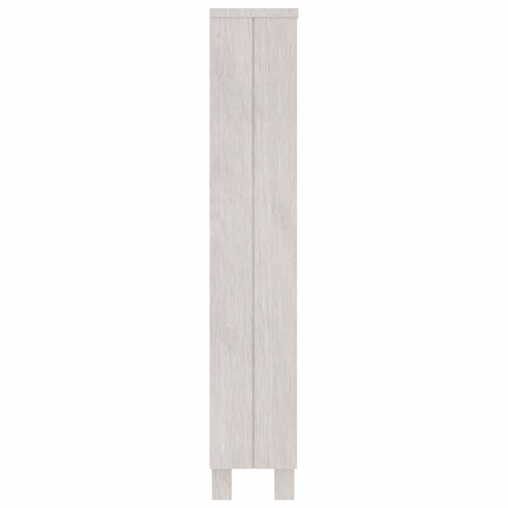 CD Cabinet "HAMAR" White 45x18x100 cm Solid Wood Pine