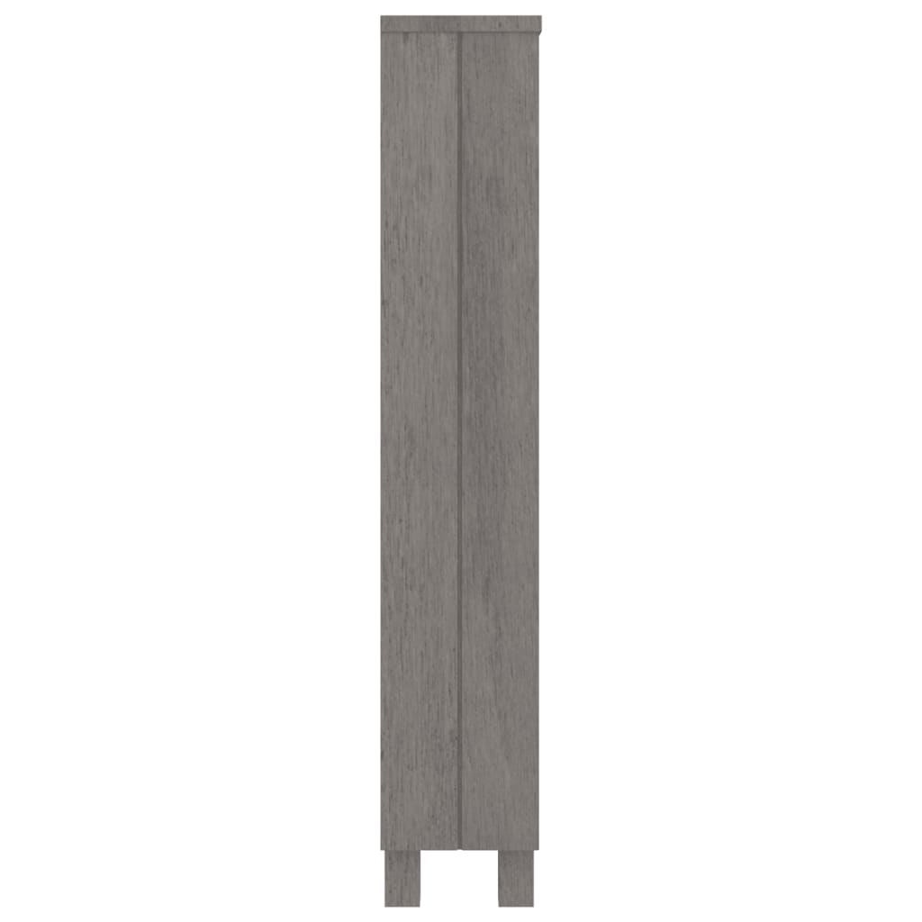 CD Cabinet "HAMAR" Light Grey 45x18x100 cm Solid Wood Pine