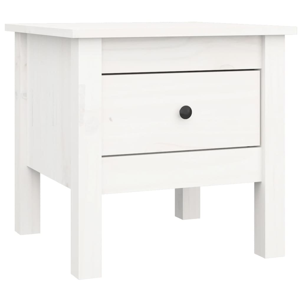 Side Tables 2 pcs White 40x40x39 cm Solid Wood Pine