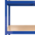 5-Layer Shelves 3 pcs Blue Steel and Engineered Wood