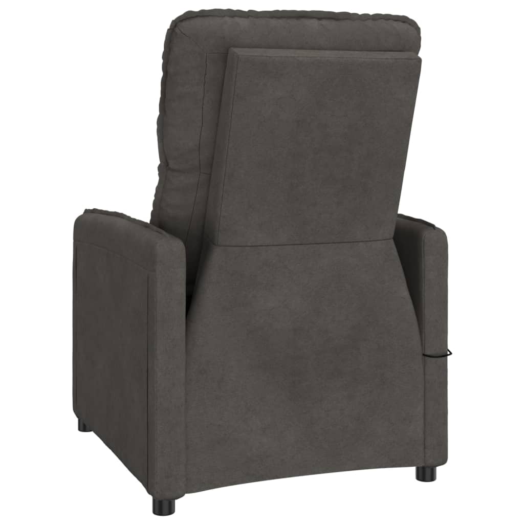 Massage Chair Dark Grey Microfiber Fabric