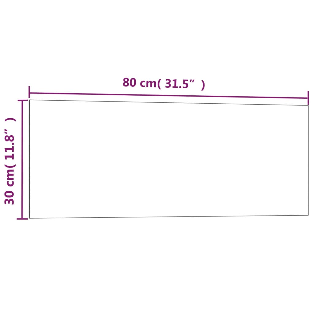 Wall-mounted Magnetic Board Black 80x30 cm Tempered Glass