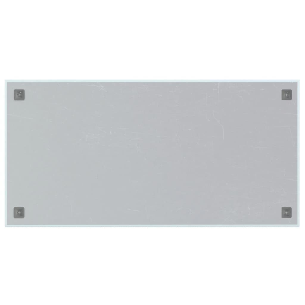 Wall-mounted Magnetic Board White 100x50 cm Tempered Glass