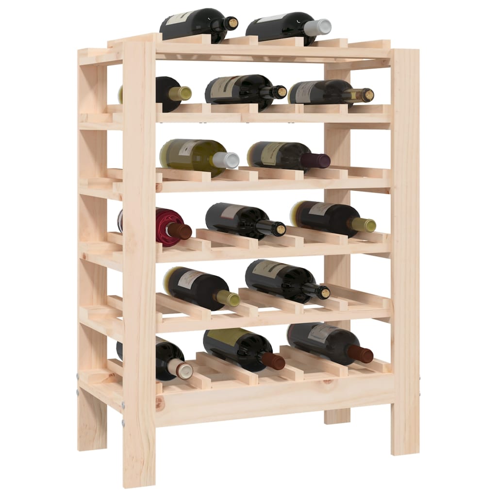 Wine Rack 61.5x30x82 cm Solid Wood Pine