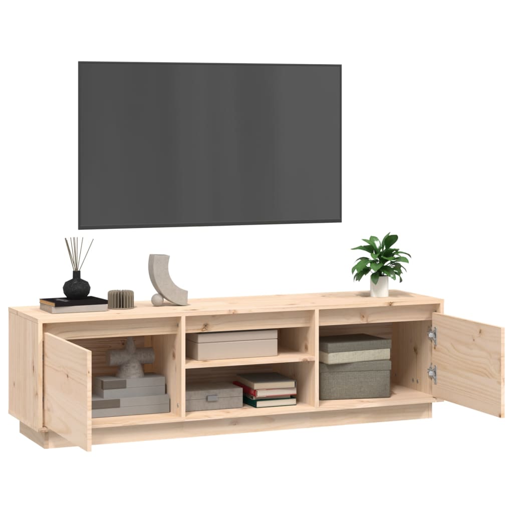 TV Cabinet 140x35x40 cm Solid Wood Pine