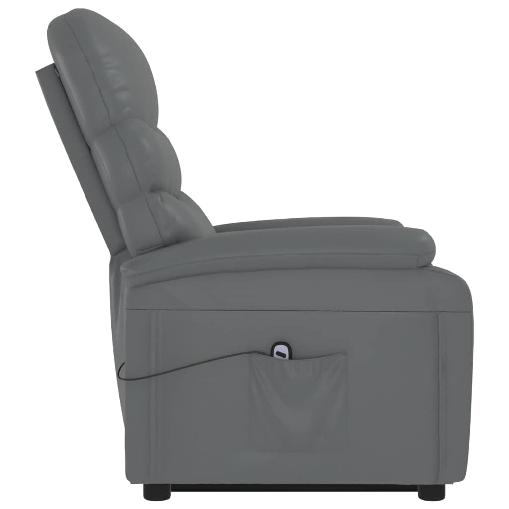 Stand up Chair Grey Faux Leather