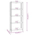 5-Layer Shelves 2 pcs Blue Steel&Engineered Wood