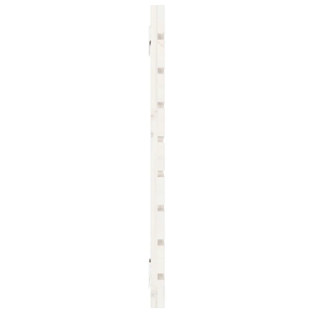 Wall Headboard White 156x3x63 cm Solid Wood Pine