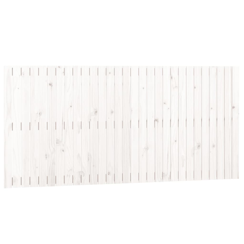 Wall Headboard White 185x3x90 cm Solid Wood Pine