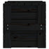 Storage Box Black 58x40.5x42 cm Solid Wood Pine