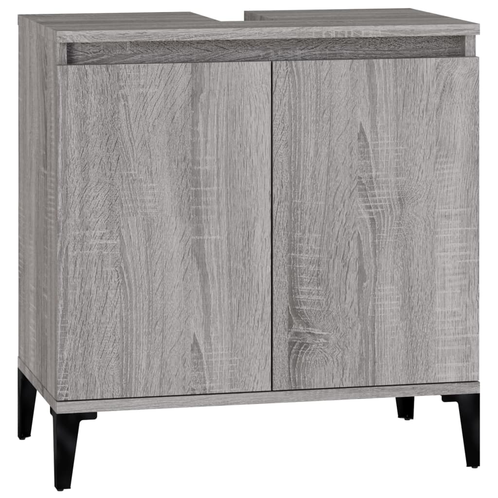 Sink Cabinet Grey Sonoma 58x33x60 cm Engineered Wood