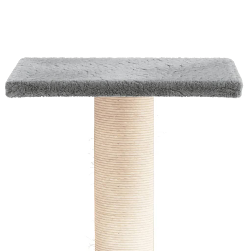 Cat Scratching Post with Platform Light Grey 38 cm