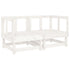 Corner Sofas with Cushions 2 pcs White Solid Wood Pine