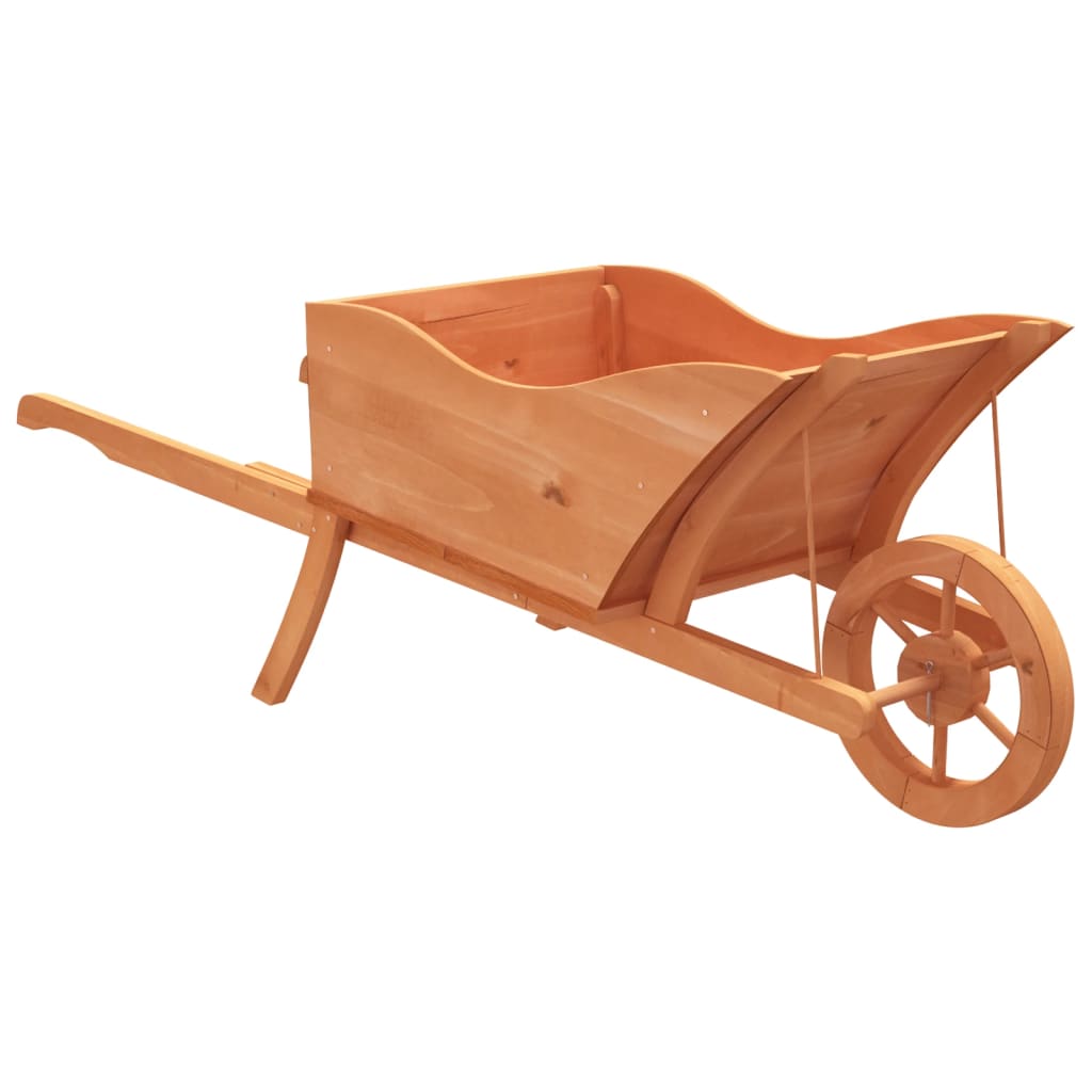 Wheelbarrow Planter 128x45.5x43 cm Solid Wood Fir