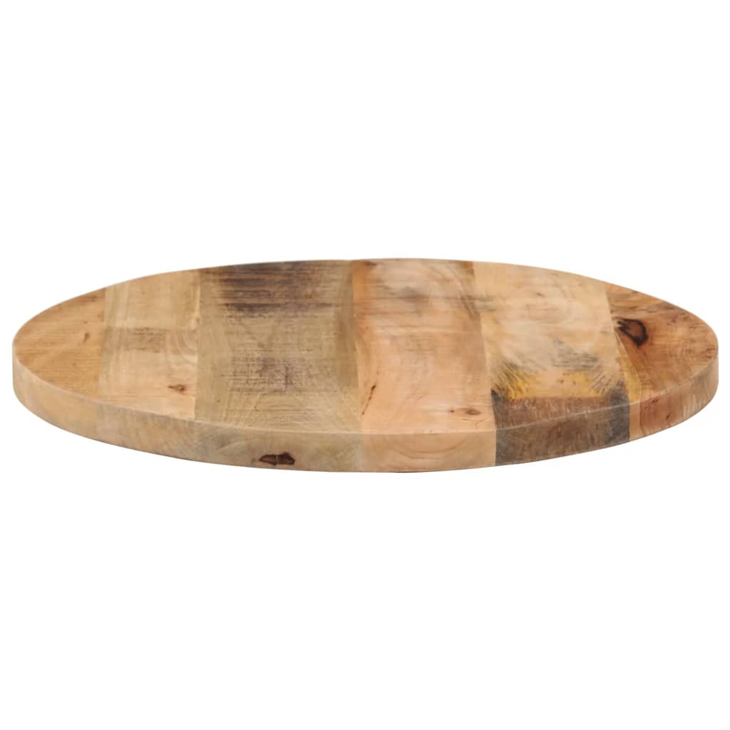 Table Top Ø 50x1.5 cm Round Solid Wood Rough Mango