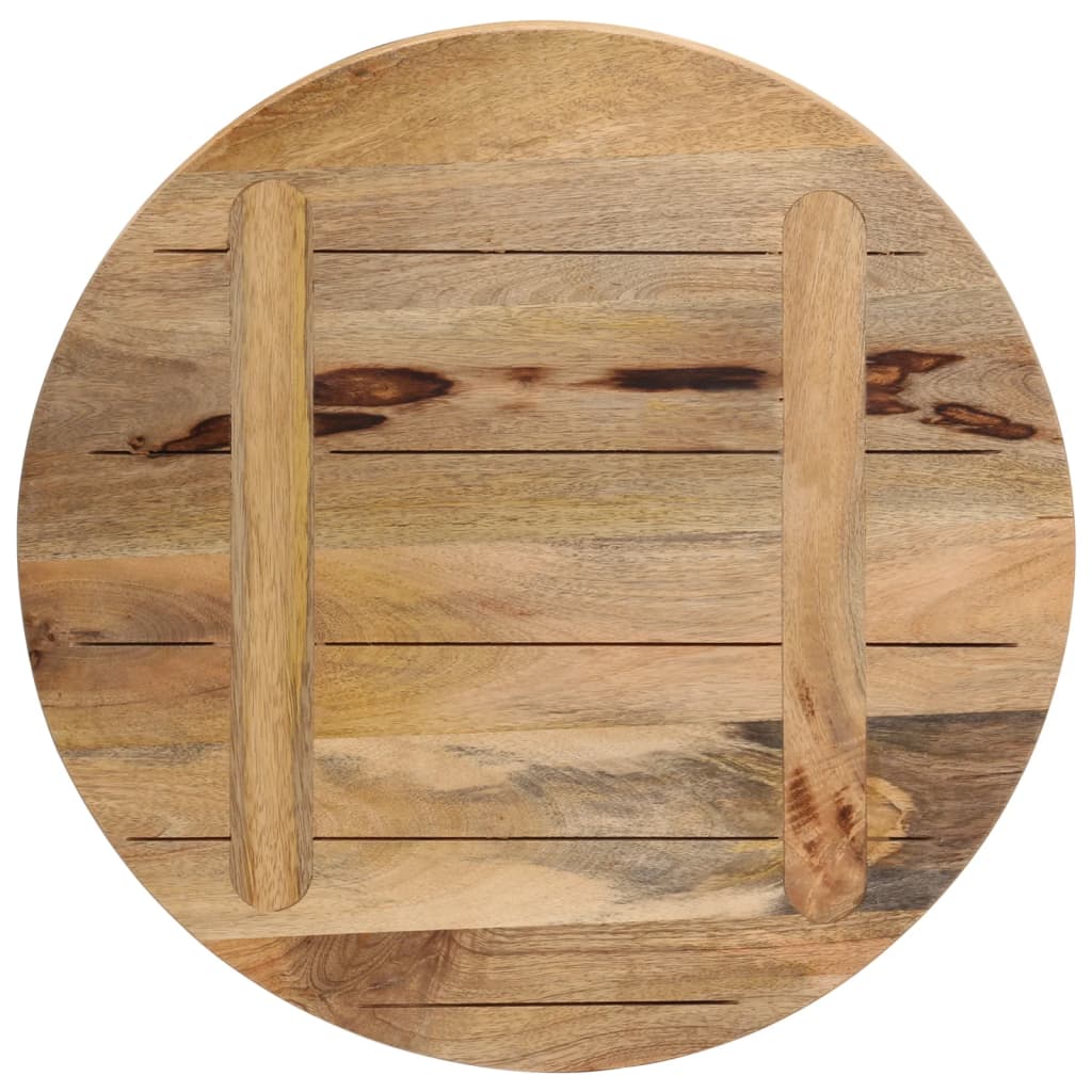 Table Top Ø 50x1.5 cm Round Solid Wood Rough Mango