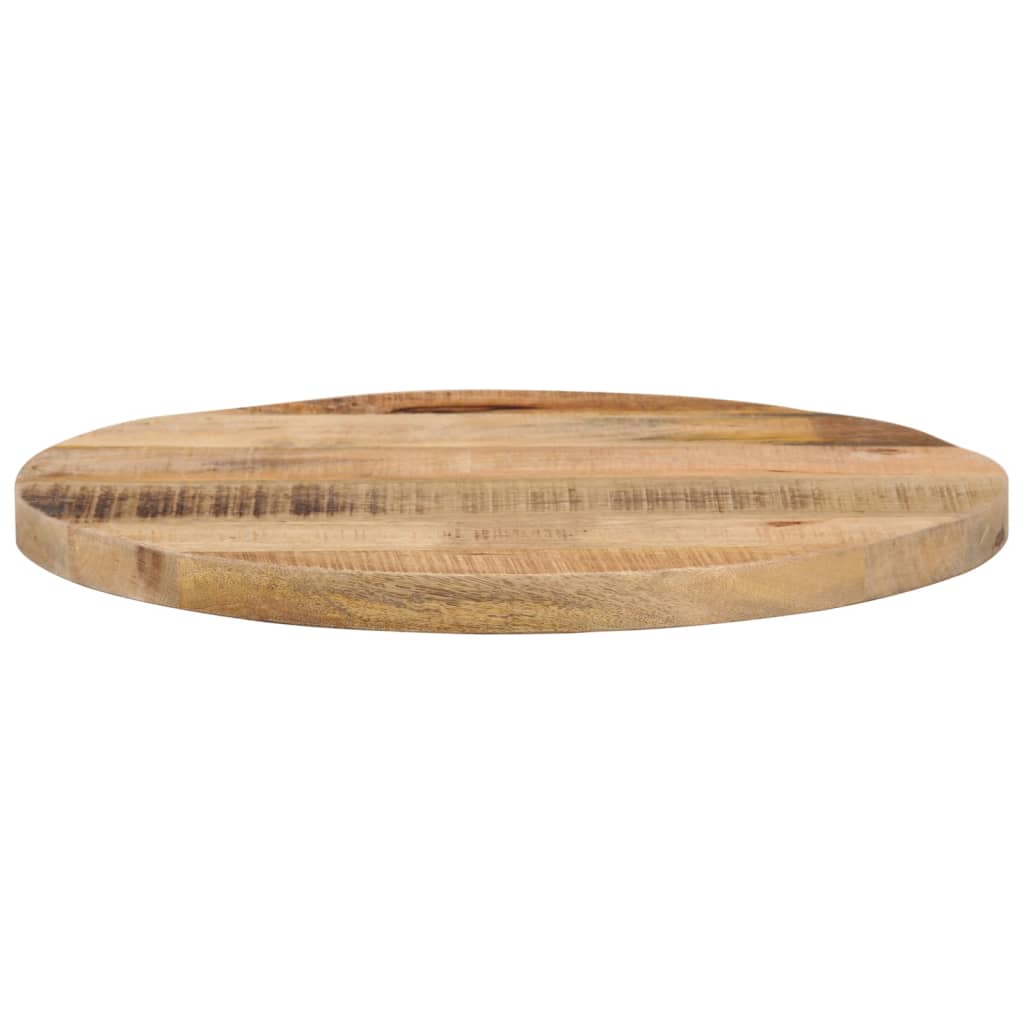Table Top Ø 60x2.5 cm Round Solid Wood Rough Mango