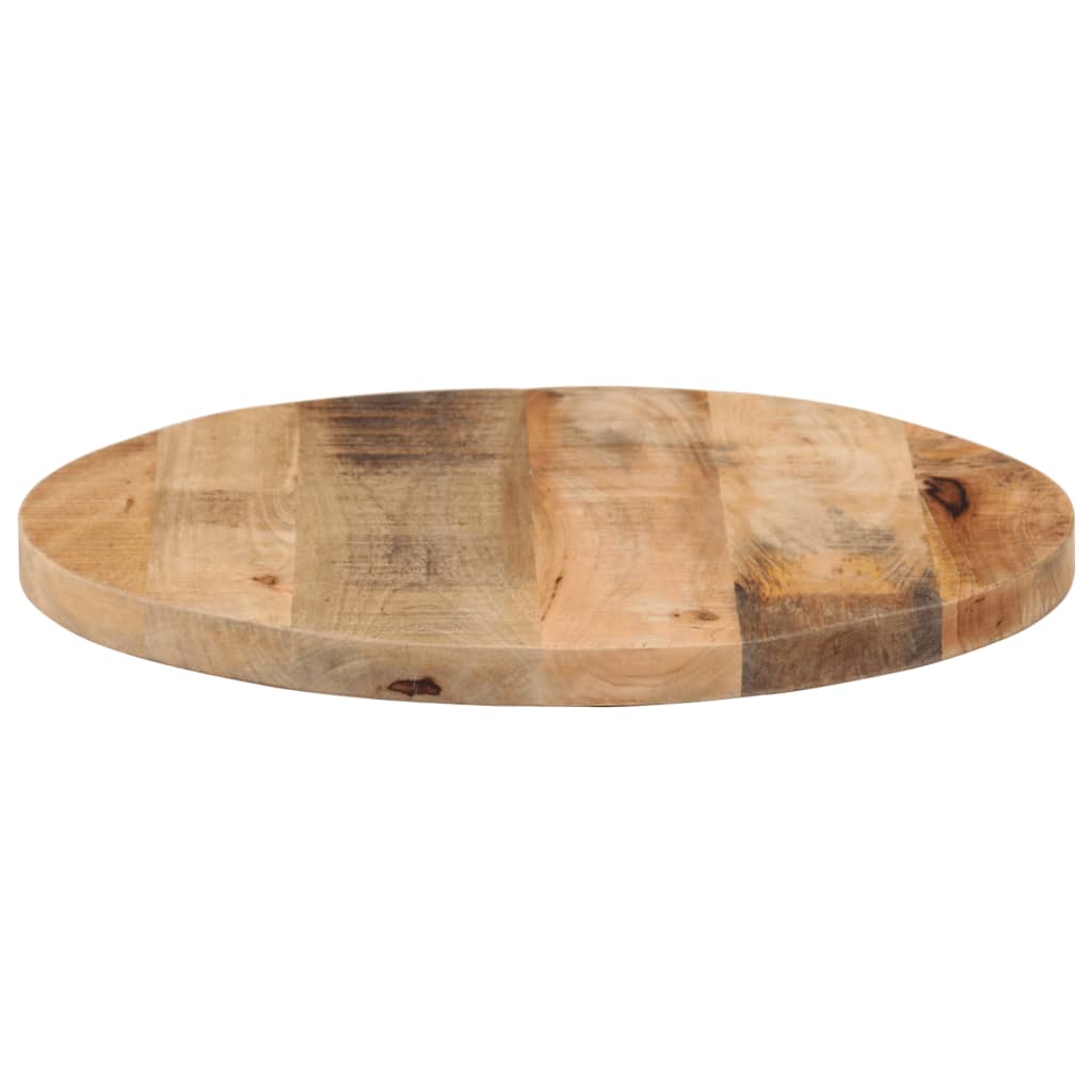 Table Top Ø 60x2.5 cm Round Solid Wood Rough Mango