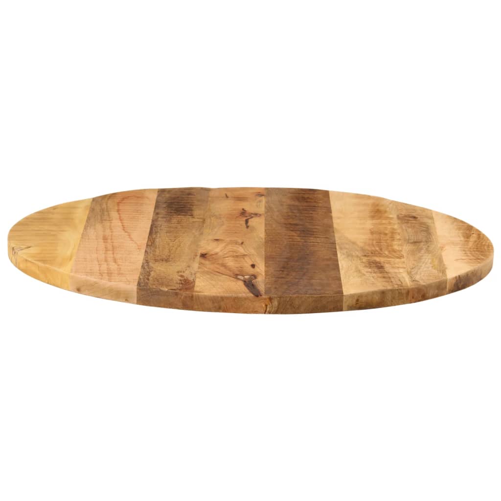 Table Top Ø 70x1.5 cm Round Solid Wood Rough Mango