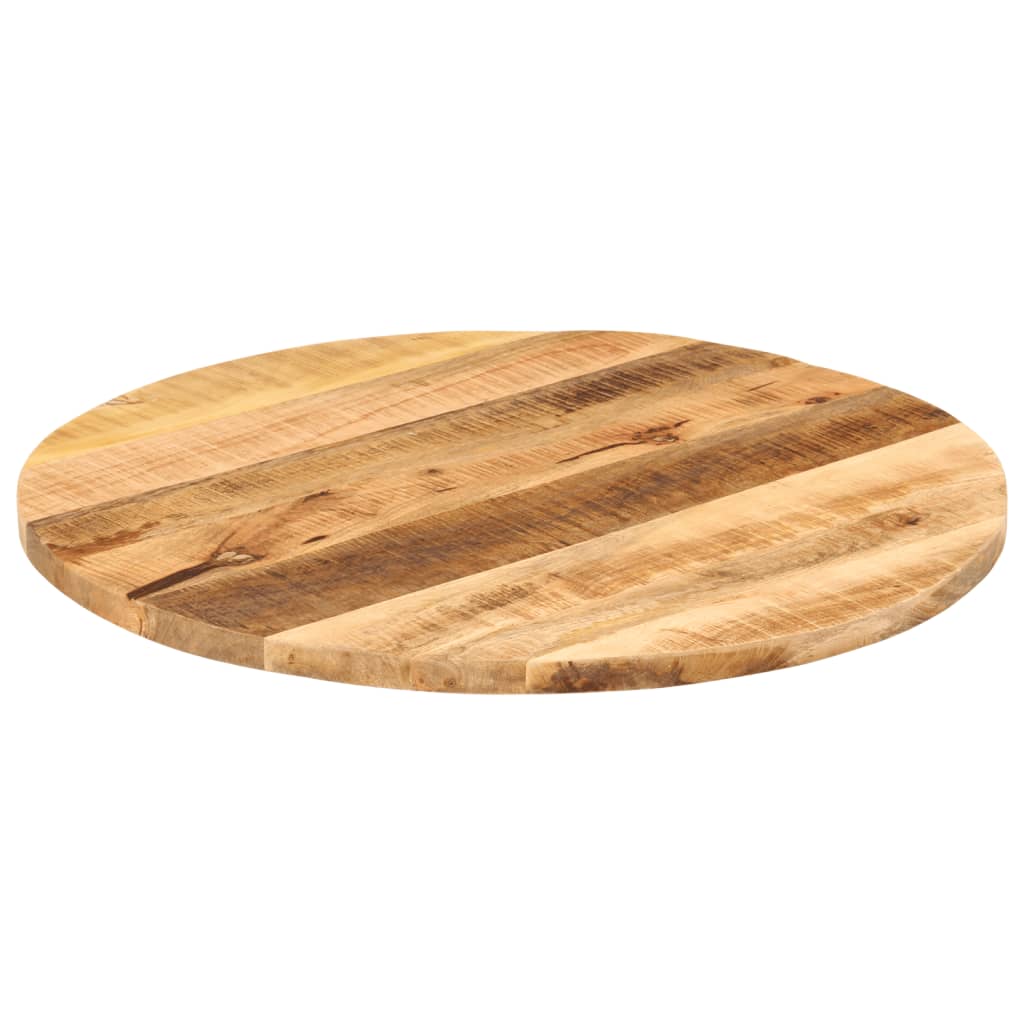 Table Top Ø 80x1.5 cm Round Solid Wood Rough Mango