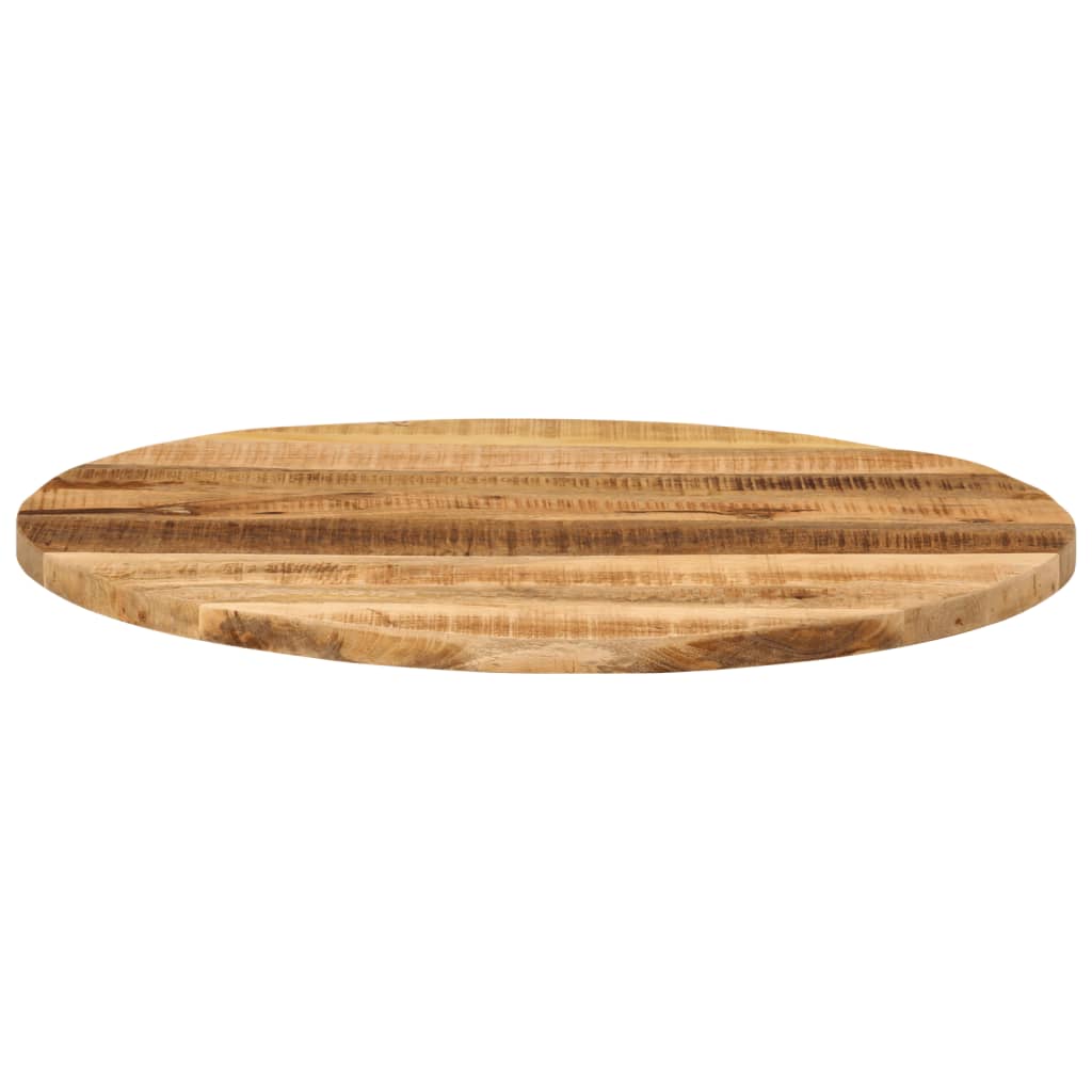 Table Top Ø 80x2.5 cm Round Solid Wood Rough Mango