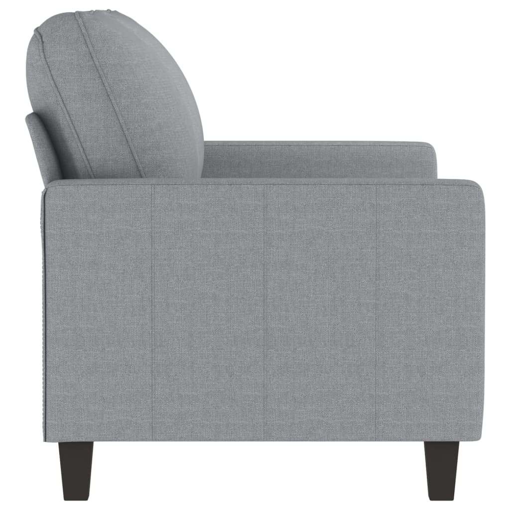 2-Seater Sofa Light Grey 120 cm Fabric