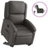 Electric Stand up Recliner Chair Grey Real Leather