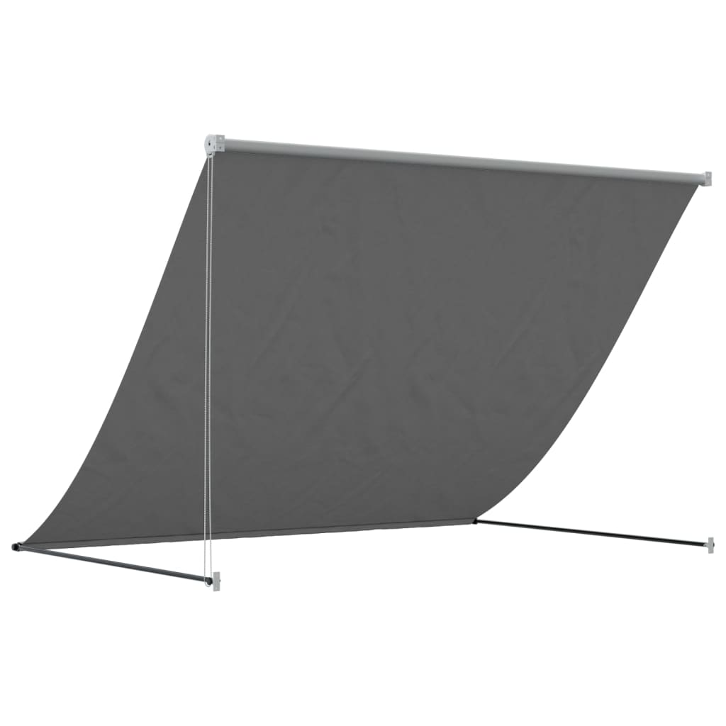 Retractable Awning Anthracite 200x150 cm Fabric and Steel