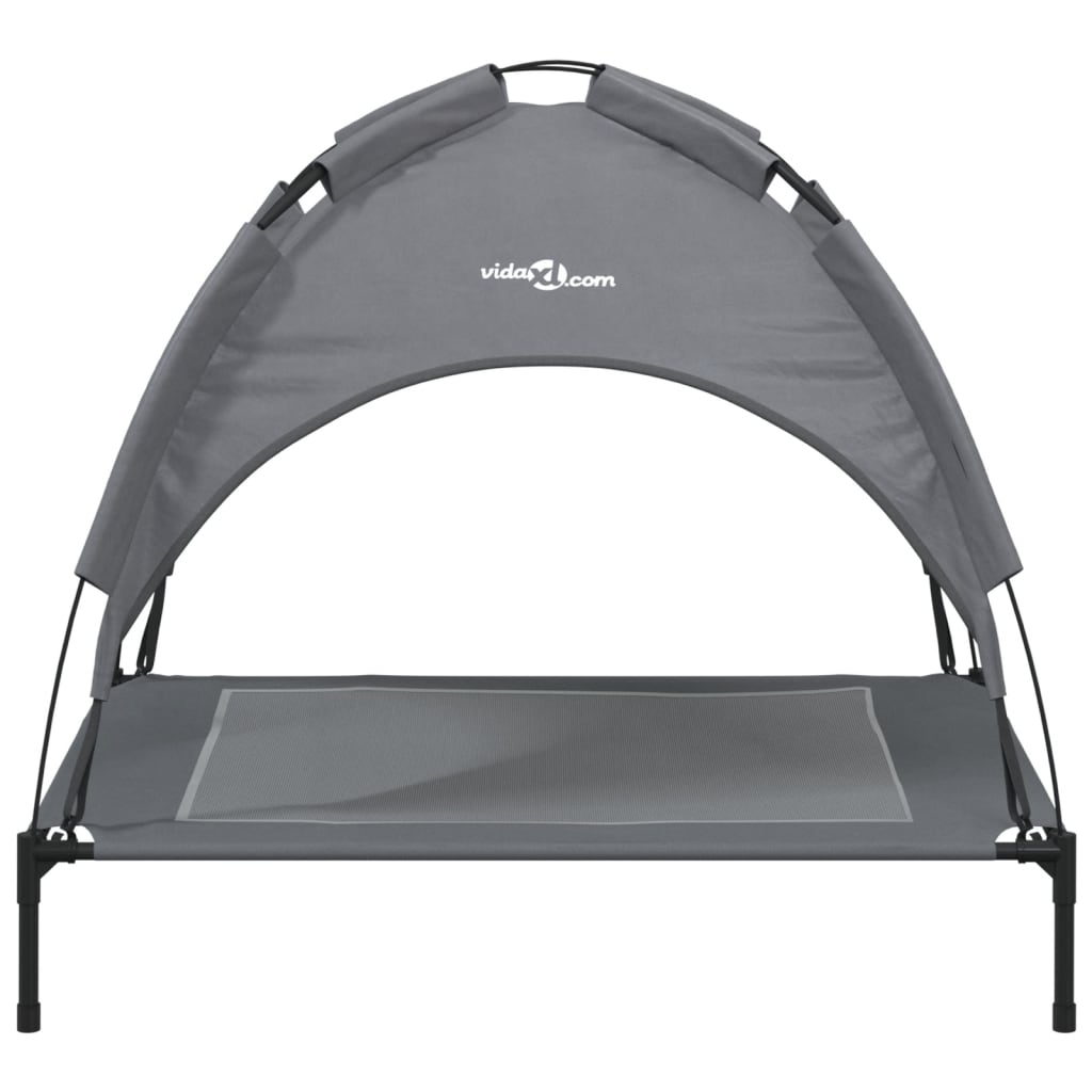 Dog Bed with Canopy Anthracite Oxford Fabric and Steel