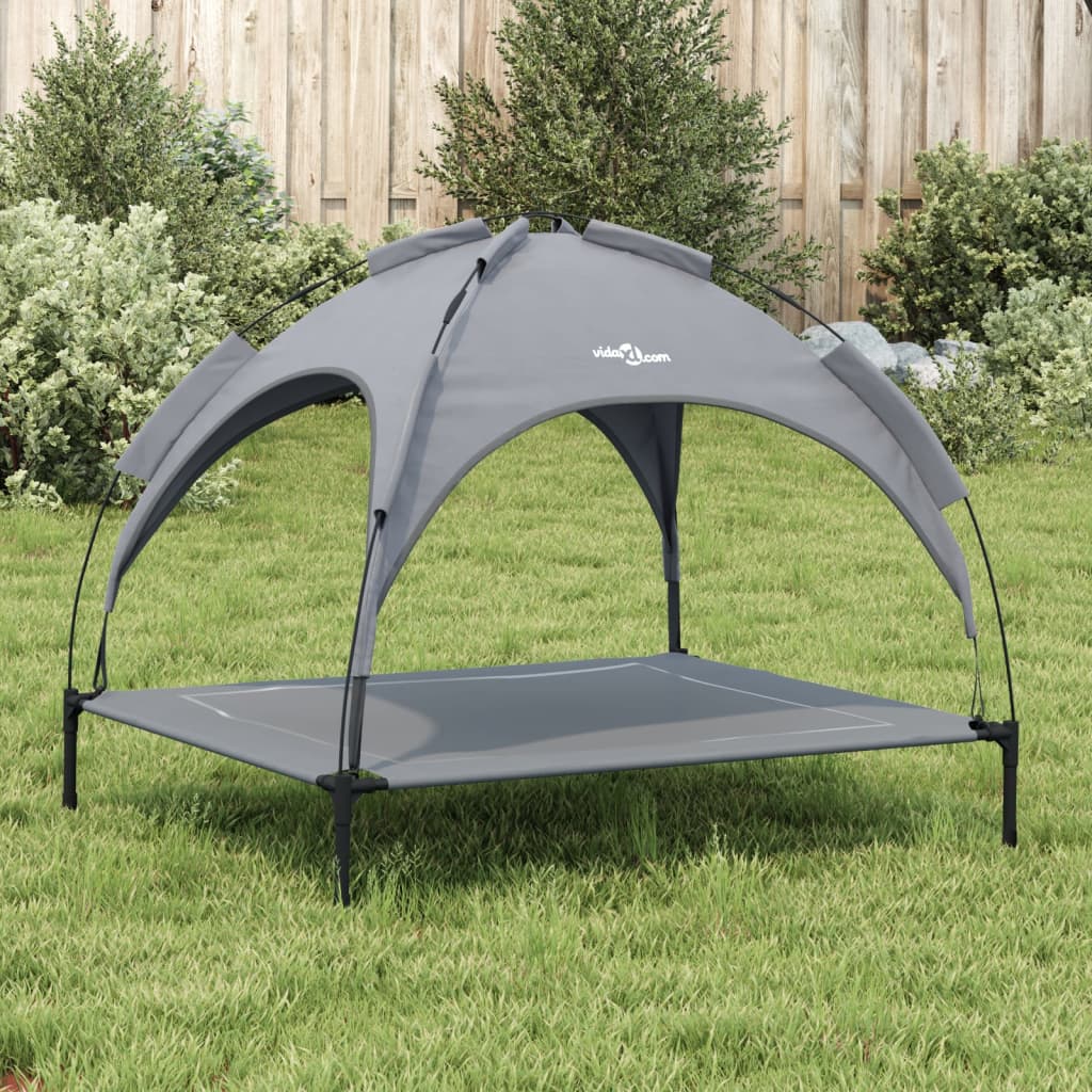 Dog Bed with Canopy Anthracite Oxford Fabric and Steel