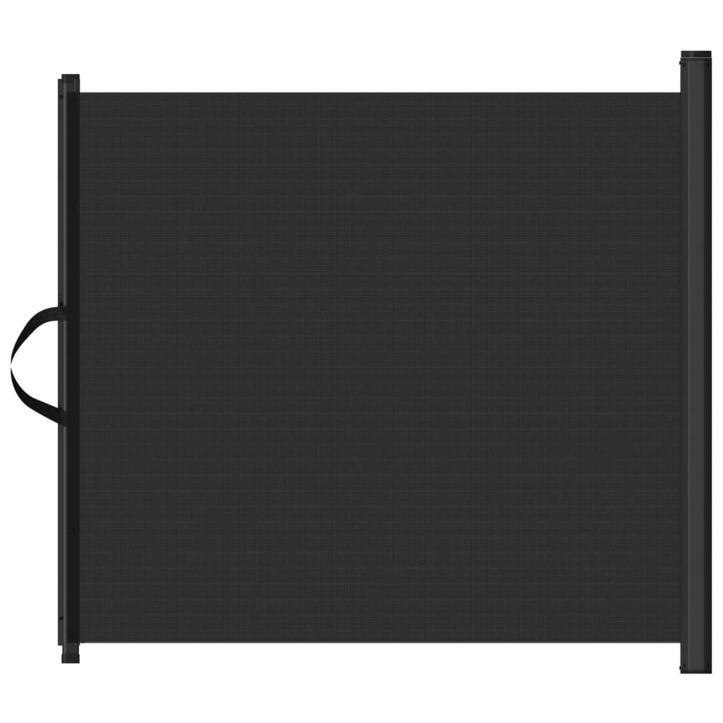 Retractable Pet Gate Black 102.5x125 cm