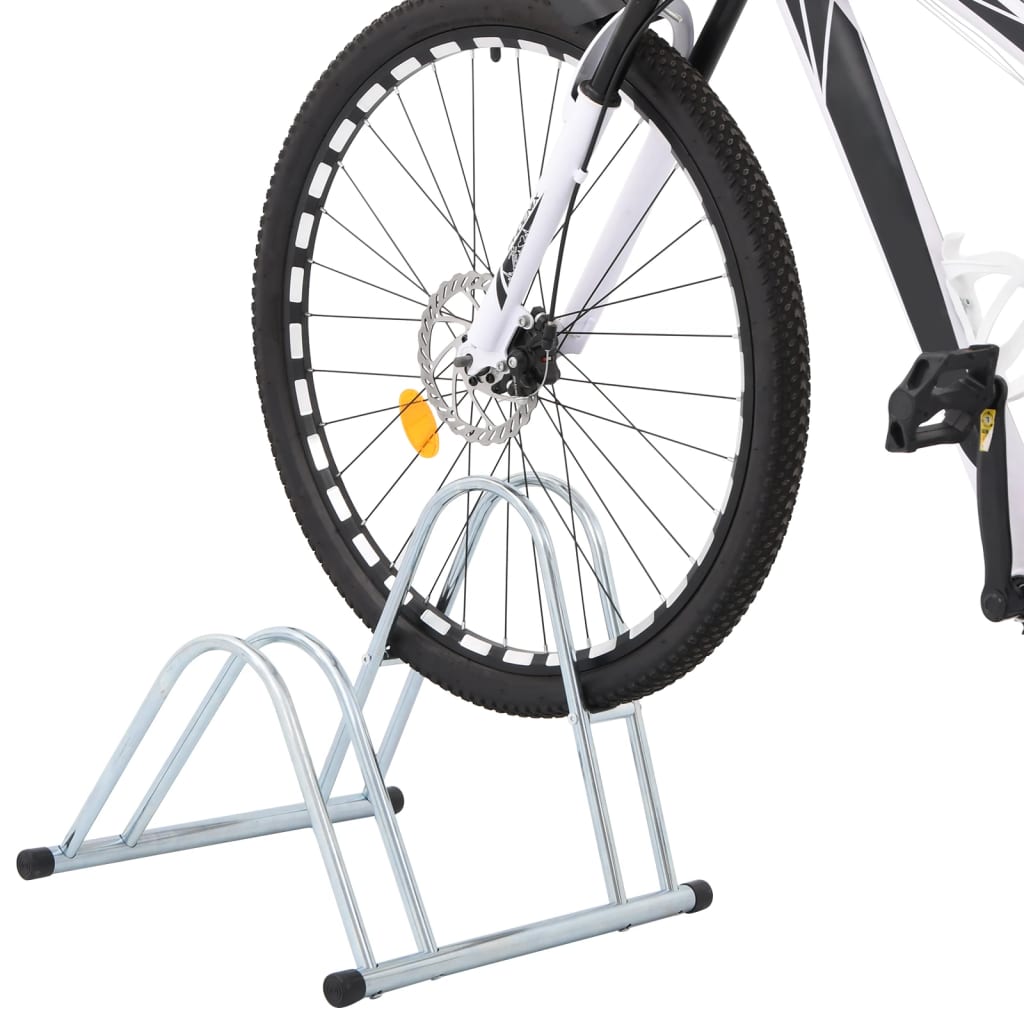 Bicycle Stand for 2 Bikes Floor Freestanding Galvanised Steel